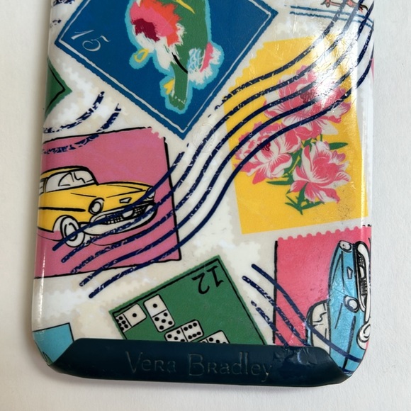 Vera Bradley Hybrid Case for iPhone 8 - in fun retired Cuban Stamps pattern! - Picture 3 of 5